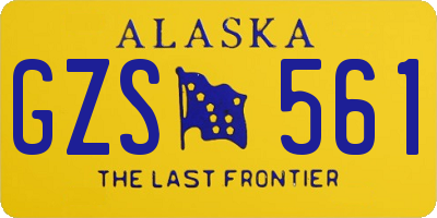 AK license plate GZS561