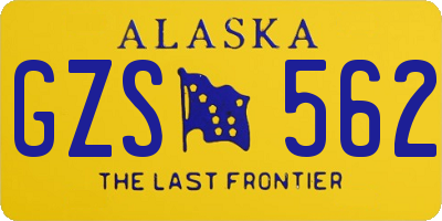 AK license plate GZS562