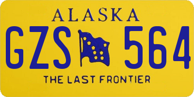 AK license plate GZS564