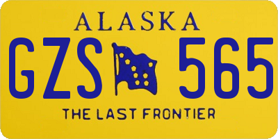 AK license plate GZS565