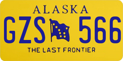 AK license plate GZS566