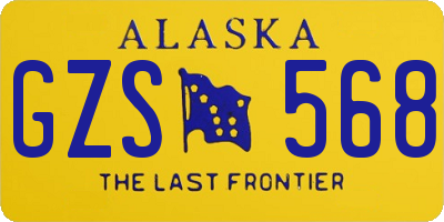 AK license plate GZS568