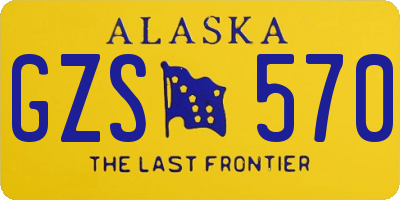 AK license plate GZS570