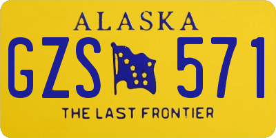 AK license plate GZS571