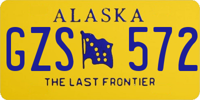 AK license plate GZS572