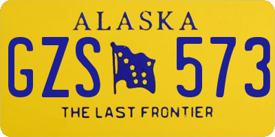 AK license plate GZS573