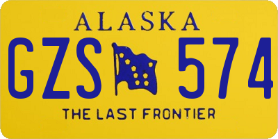 AK license plate GZS574