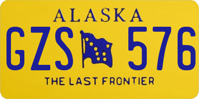 AK license plate GZS576