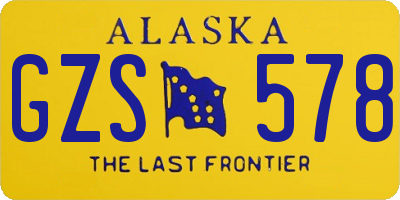 AK license plate GZS578