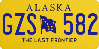 AK license plate GZS582