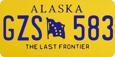 AK license plate GZS583