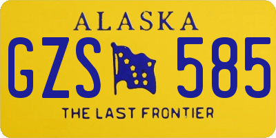 AK license plate GZS585