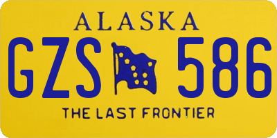 AK license plate GZS586