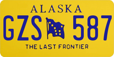 AK license plate GZS587