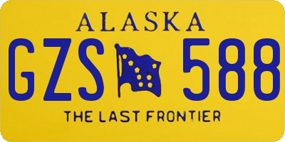 AK license plate GZS588