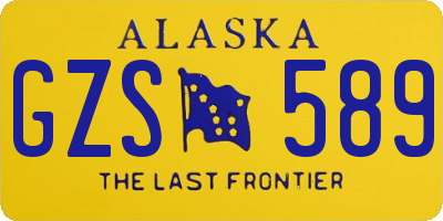 AK license plate GZS589