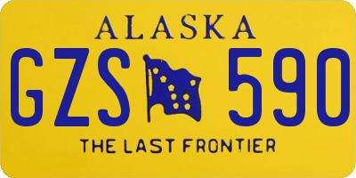 AK license plate GZS590