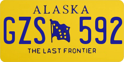 AK license plate GZS592