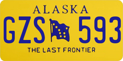 AK license plate GZS593