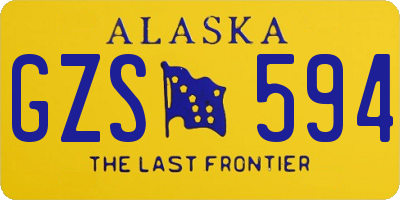 AK license plate GZS594