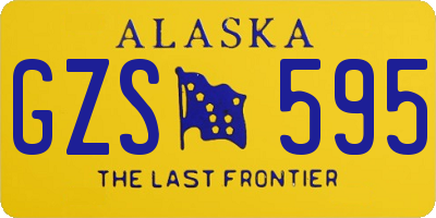 AK license plate GZS595