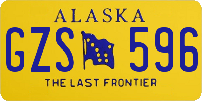 AK license plate GZS596