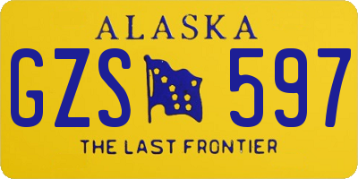 AK license plate GZS597