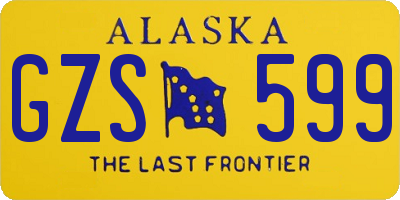 AK license plate GZS599