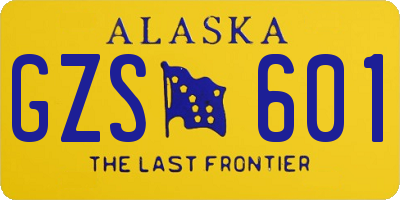 AK license plate GZS601