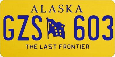 AK license plate GZS603