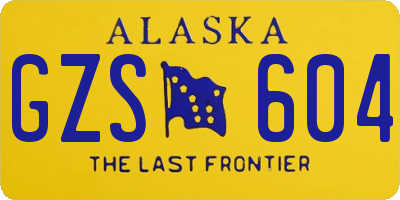 AK license plate GZS604