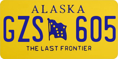 AK license plate GZS605