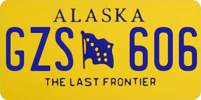 AK license plate GZS606