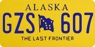 AK license plate GZS607