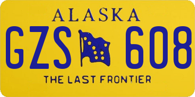 AK license plate GZS608