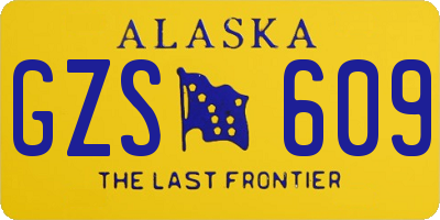 AK license plate GZS609