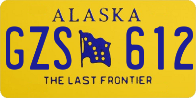 AK license plate GZS612