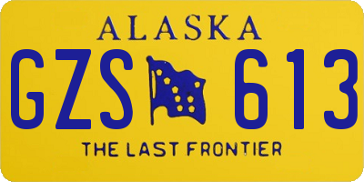 AK license plate GZS613