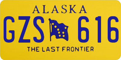 AK license plate GZS616