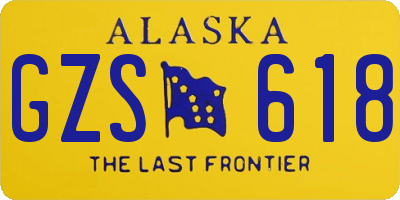 AK license plate GZS618