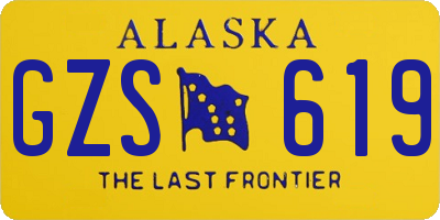 AK license plate GZS619