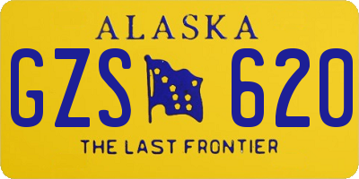 AK license plate GZS620