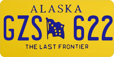 AK license plate GZS622