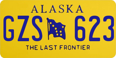 AK license plate GZS623