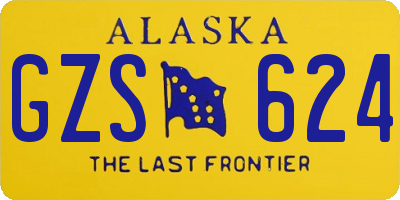 AK license plate GZS624