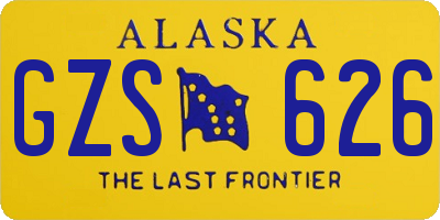 AK license plate GZS626