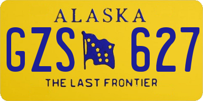 AK license plate GZS627