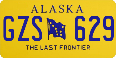 AK license plate GZS629