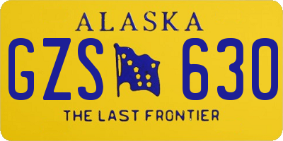 AK license plate GZS630