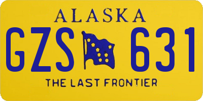 AK license plate GZS631